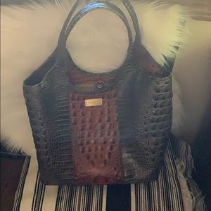 - Brahmin Small Shopper Pecan Tote